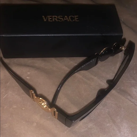 Versace Black and Gold Sunglasses - Picture 2 of 4